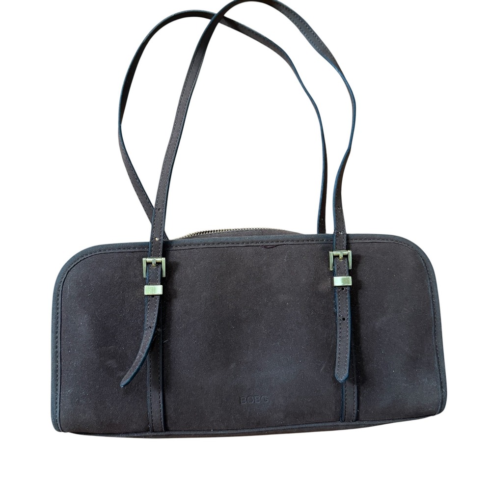 BCBG Black Suede Shoulder Bag